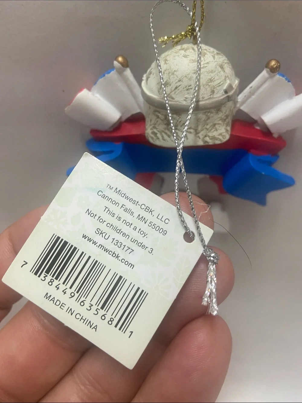 Thank You Army Patriotic Ornament - Red, White & Blue
